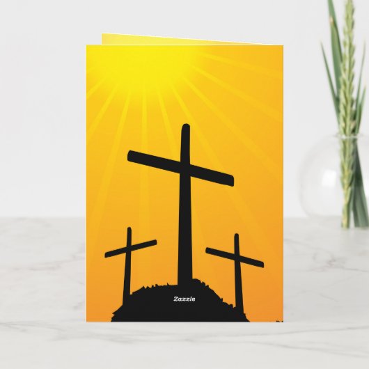 彼は生きてるし、私はイースターカスタムカードを許された シーズンカード (裏面)