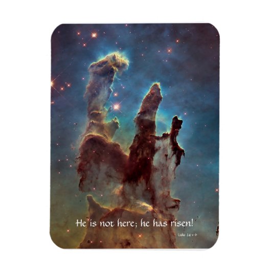 彼は生き返った | Luke 24 v 6 マグネット (縦)