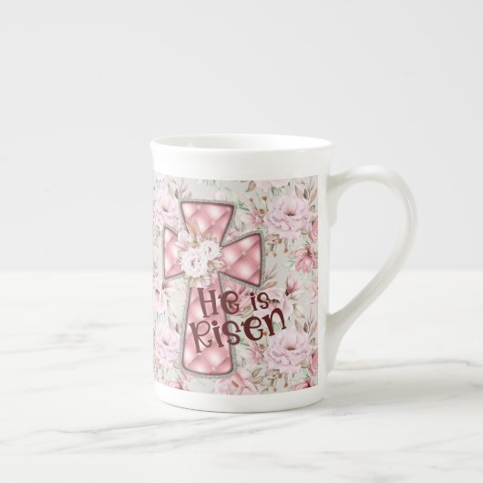 彼は生まれ出した骨の中国マグ ボーンチャイナマグカップ (右)