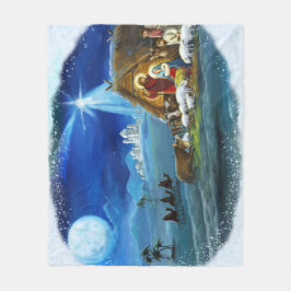 「彼は生まれ」 フリースブランケット