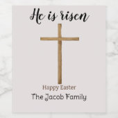 彼は生まれ、家族へのハッピーイースター、宗教的である ワインラベル (シングルラベル)