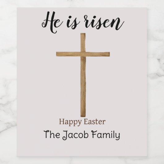 彼は生まれ、家族へのハッピーイースター、宗教的である ワインラベル (シングルラベル)