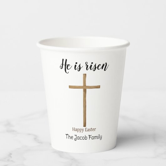 彼は生まれ、家族へのハッピーイースター、宗教的である 紙コップ (裏面)