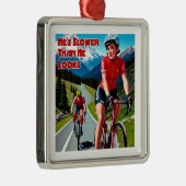 彼は生臭いサイクリングだ メタルオーナメント (右)