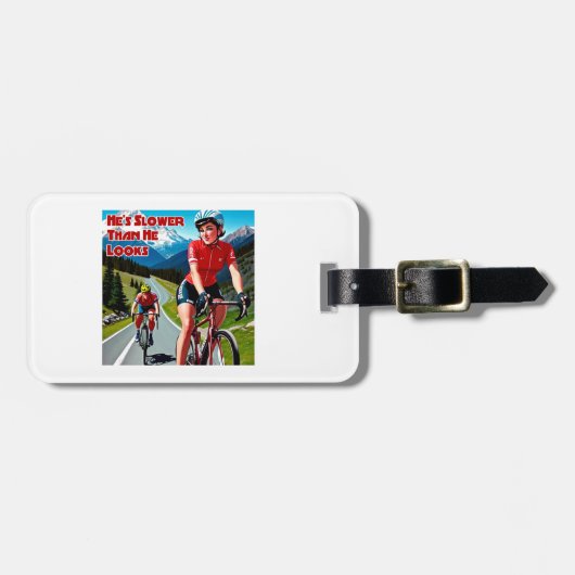 彼は生臭いサイクリングだ ラゲッジタグ (正面横)