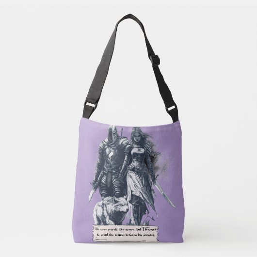 彼は甲冑のように秘密を隠している クロスボディバッグ (正面)