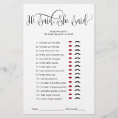 彼は白黒で彼女がブライダルシャワーと言った (正面)