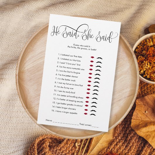 彼は白黒で彼女がブライダルシャワーと言った