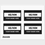 彼は白黒を宣告する 長方形シール (シート)