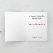 彼は知っている。...ビンテージのクリスマスカード シーズンカード (内部)