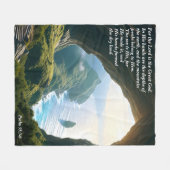 彼は神素晴らし、神と創造聖句である フリースブランケット (正面(横))