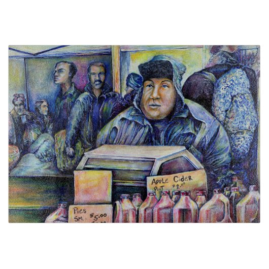 彼は私が見たものを聞いた カッティングボード (正面)