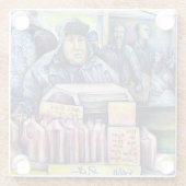 彼は私が見たものを聞いた ガラスコースター (裏面)