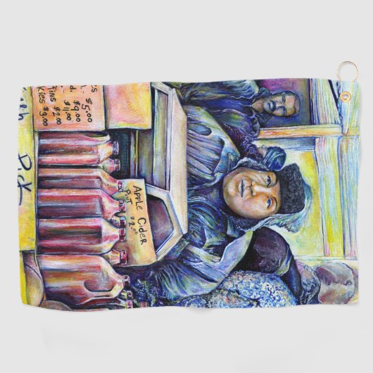 彼は私が見たものを聞いた ゴルフタオル (横)