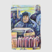 彼は私が見たものを聞いた ゴルフタオル (正面)