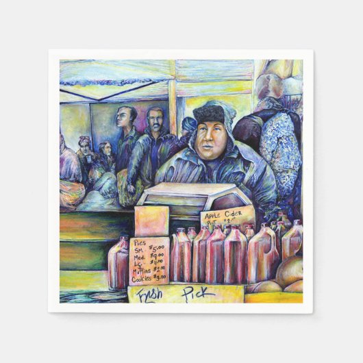 彼は私が見たものを聞いた スタンダードカクテルナプキン (正面)