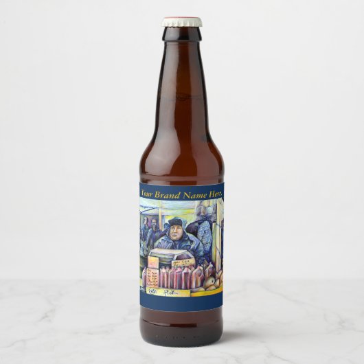 彼は私が見たものを聞いた ビールラベル (正面)