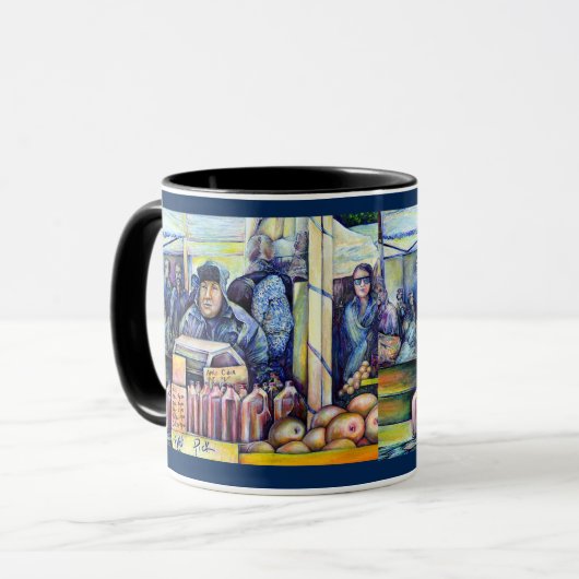 彼は私が見たものを聞いた マグカップ (正面左)