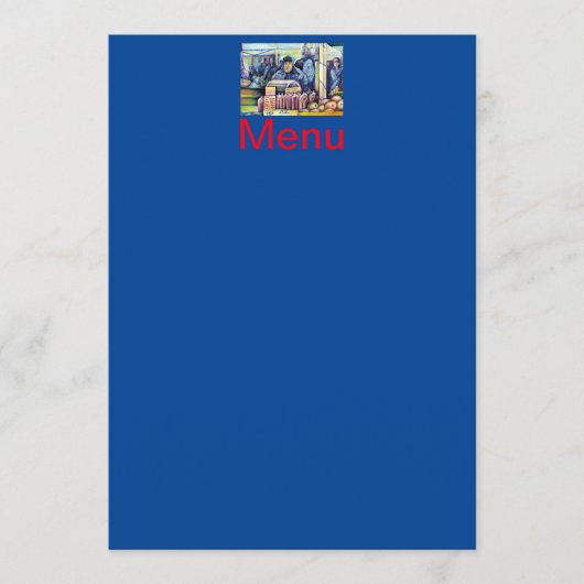 彼は私が見たものを聞いた メニュー (正面)