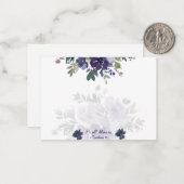 彼は私たちに紫色の水色のフローラノートを配信する ノートカード (正面/裏面インサイチュ)