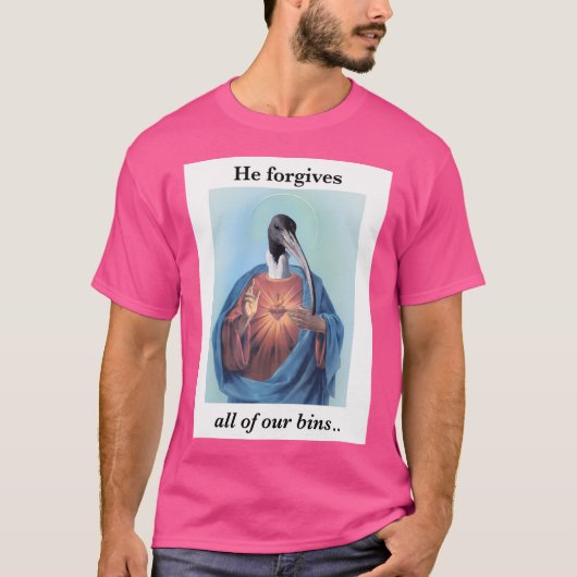 彼は私たちのゴミ箱を全て捨てる。 Tシャツ (正面)