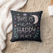 彼は私たちのハッピープレイスファームハウス枕 クッション (ブランケット)