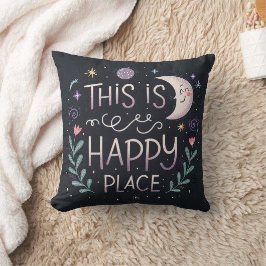 彼は私たちのハッピープレイスファームハウス枕 クッション (ブランケット)