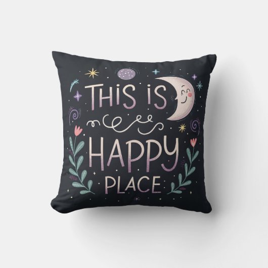 彼は私たちのハッピープレイスファームハウス枕 クッション (正面)