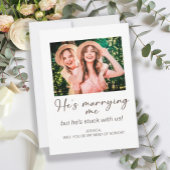 彼は私と結婚している米国のメイド・オブ・オーナー（花嫁付き添い人）写真 招待状