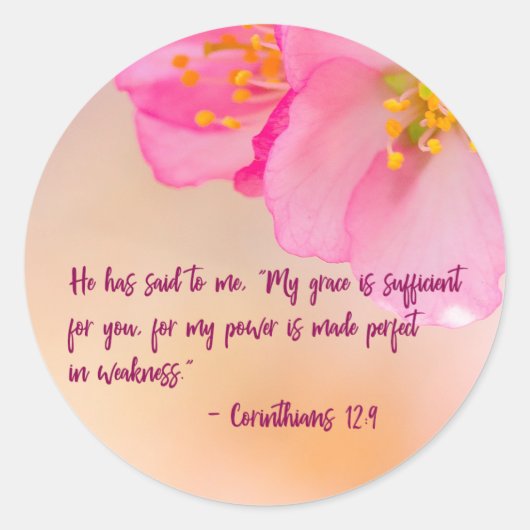 彼は私にキリスト教のフローラを言った感動的 ラウンドシール (正面)