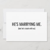 彼は私にブライドメイド提案フラットカードと結婚する カード (正面)