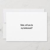 彼は私にブライドメイド提案フラットカードと結婚する カード (裏面)