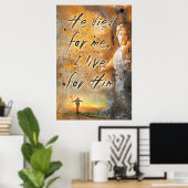 彼は私のために死んだ – イエスキリスト宗教のポスター ポスター (ホームオフィス)