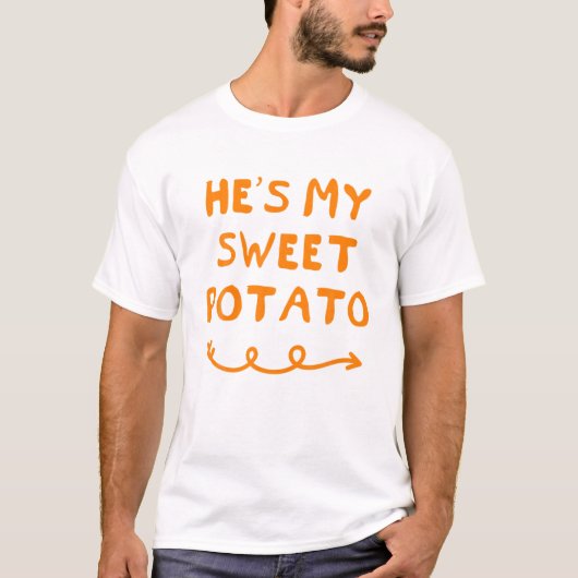 彼は私のサツマイモYesI Yam Tシャツ (正面)