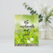 彼は私のソウルバイブルの聖句聖なる書物、 経典を復元する ポストカード (スタンド正面)