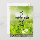 彼は私のソウルバイブルの聖句聖なる書物、 経典を復元する ポストカード (正面/裏面)