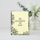 彼は私のソウルバイブルの聖句聖なる書物、 経典を復元する ポストカード (スタンド正面)