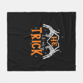 彼は私のトリックハートスケルトン手カップル幸せハ フリースブランケット (正面(横))