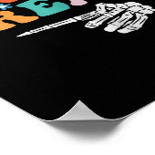 彼は私のトリートスケルトンのハンドハロウィーンカップル ポスター (角)