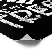 彼は私のトリートスケルトンの手の面白いハロウィーンコスム ポスター (角)