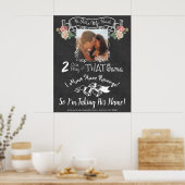 彼は私のハートおもしろい詩Chalkboardを盗結婚んだ ポスター (キッチン)