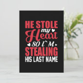 彼は私のハートを盗んだので、私は彼の姓を盗んだ 招待状 (スタンド正面)