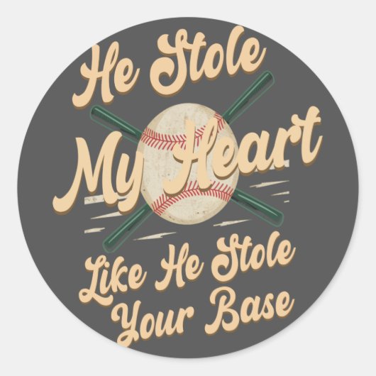 彼は私のハートを盗んだように盗んだ ラウンドシール (正面)