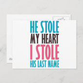 彼は私のハートを盗んだ ポストカード (正面/裏面)