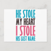 彼は私のハートを盗んだ ポストカード (正面)