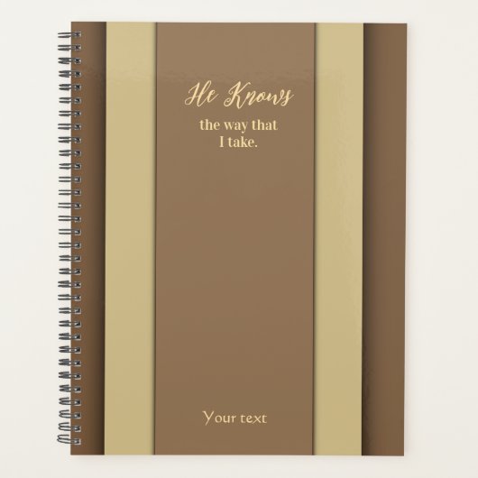 彼は私のブラウンプランナーの受け方を知っている プランナー手帳 (正面)