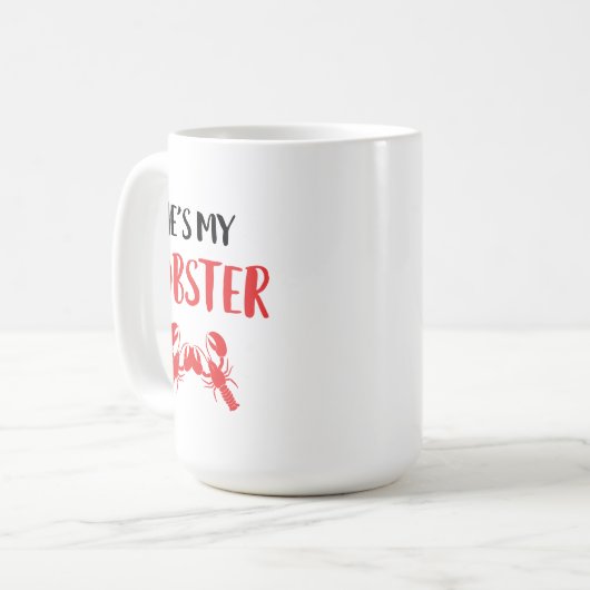 彼は私のロブスター コーヒーマグカップ (正面左)