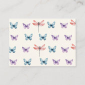 彼は私の与え蝶のブライダルシャワーレジストリ エンクロージャーカード (裏面)