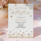 彼は私の与え蝶のワイルドフラワーのブライダルシャワー 招待状