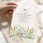 彼は私の与え蝶の花のブライダルシャワー 招待状